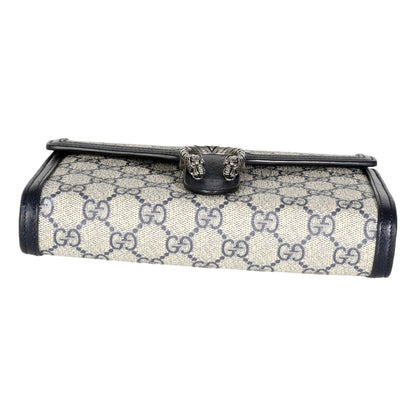 Gucci Navy GG Supreme Canvas Mini Dionysus Chain Wallet
