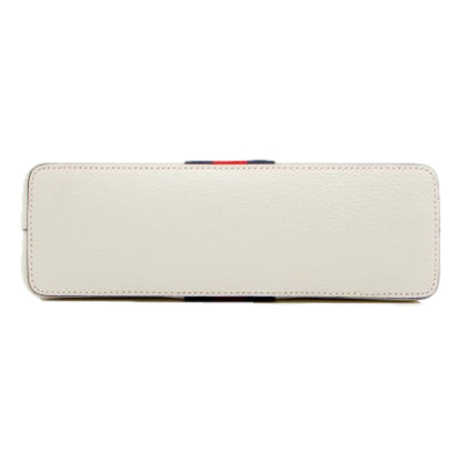 Gucci Ophidia Dome Sherry Leather Web Stripe Cream White Crossbody Handbag