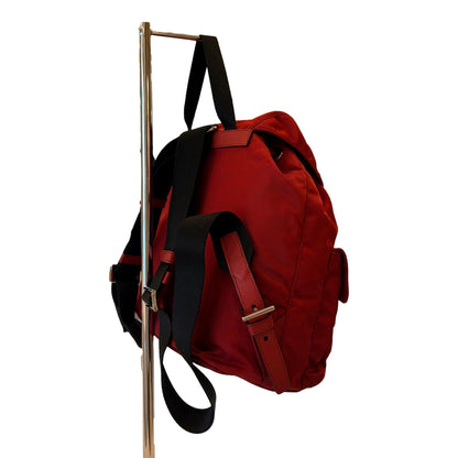 Prada Re-Edition Re-Nylon Drawstring Backpack Fuoco Burgundy Red Medium Womens