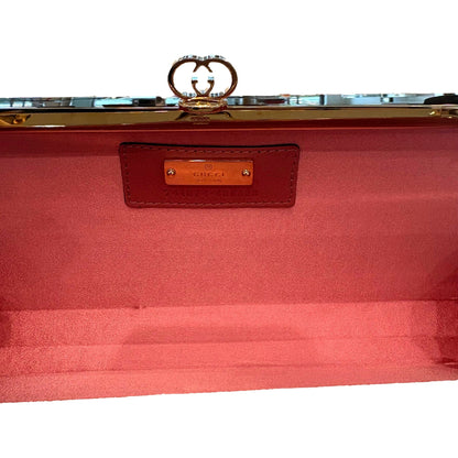 Gucci Broadway Embellished Sequins and Crystals Red Green Pink Chain Shoulder Bag Clutch