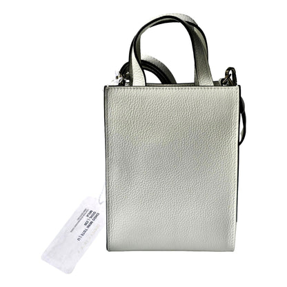 Jimmy Choo Milk White Mini Shopper Handbag Crossbody Embossed Logo