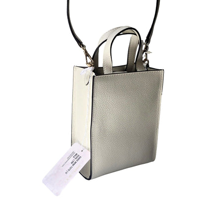 Jimmy Choo Milk White Mini Shopper Handbag Crossbody Embossed Logo