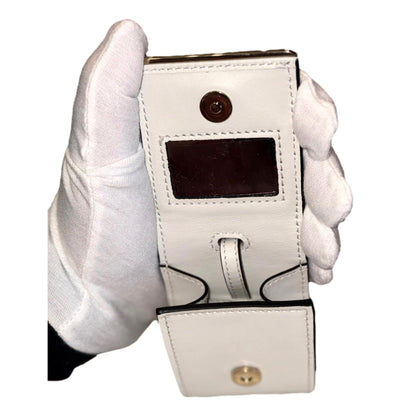 Prada Saffiano Leather Monochrome Bianco White Top Handle Handbag