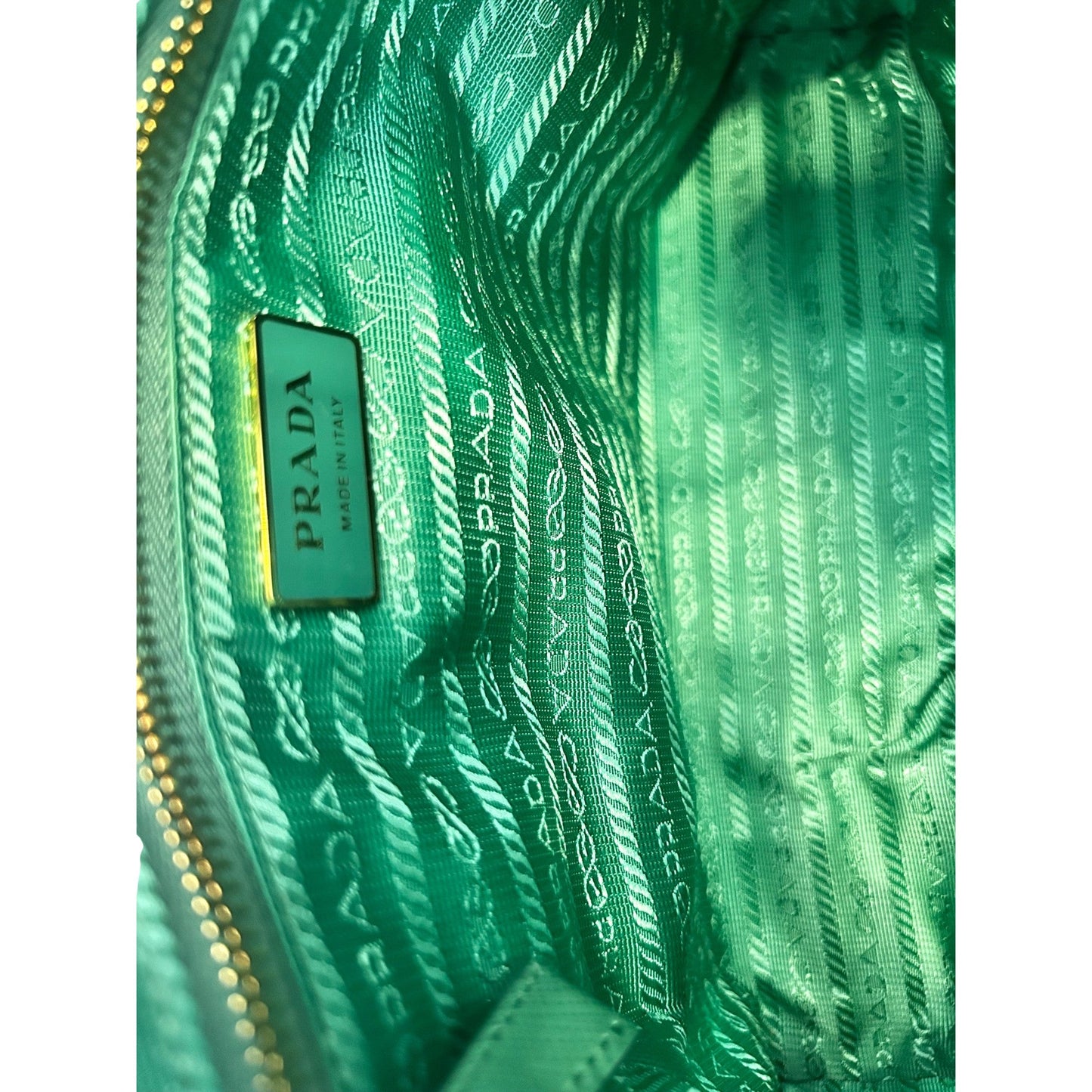 Prada Re-Edition Menta Green 1995 Chaîne Re-Nylon Tote Bag