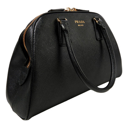 Prada Saffiano Soft Calfskin Top Handle Handbag Medium Nero Black
