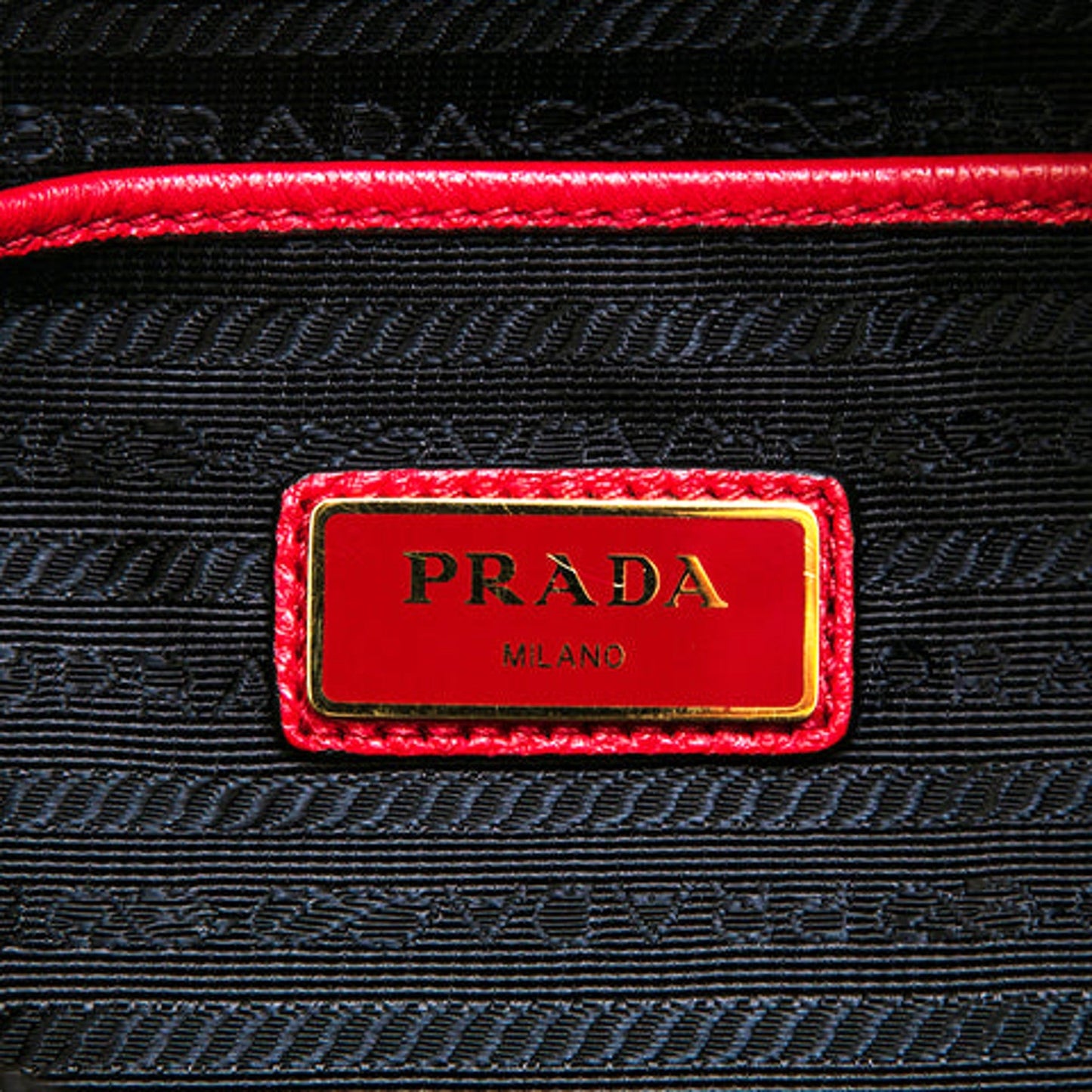 Prada Vitello Daino Convertible Front Pocket Backpack Red Gold Hardware