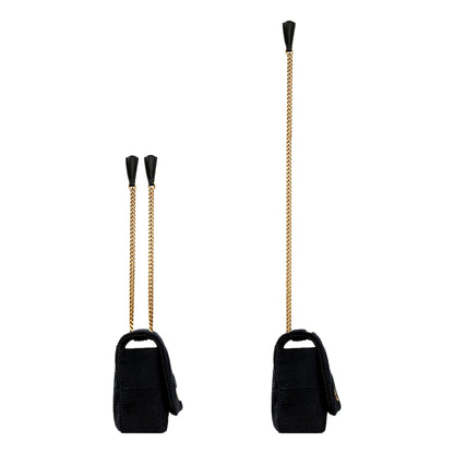 Saint Laurent Jamie YSL Satin Textured Chain Strap Small Crossbody Flap Bag