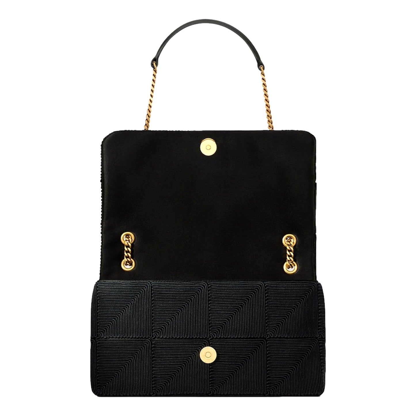 Saint Laurent Jamie YSL Satin Textured Chain Strap Small Crossbody Flap Bag