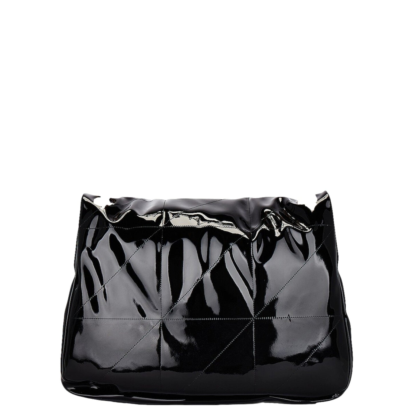 Saint Laurent Jamie YSL Black Patent Leather Chain Strap Large Shoulder Bag
