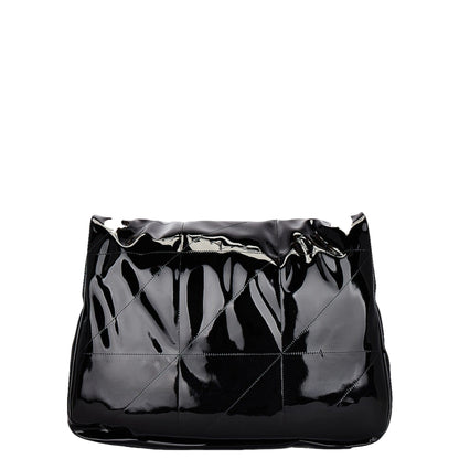 Saint Laurent Jamie YSL Black Patent Leather Chain Strap Large Shoulder Bag