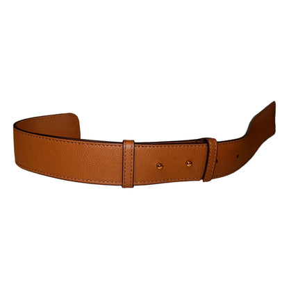 Versace Half-Moon La Medusa Vitello Leather Summer Nude Brown Crossbody Handbag