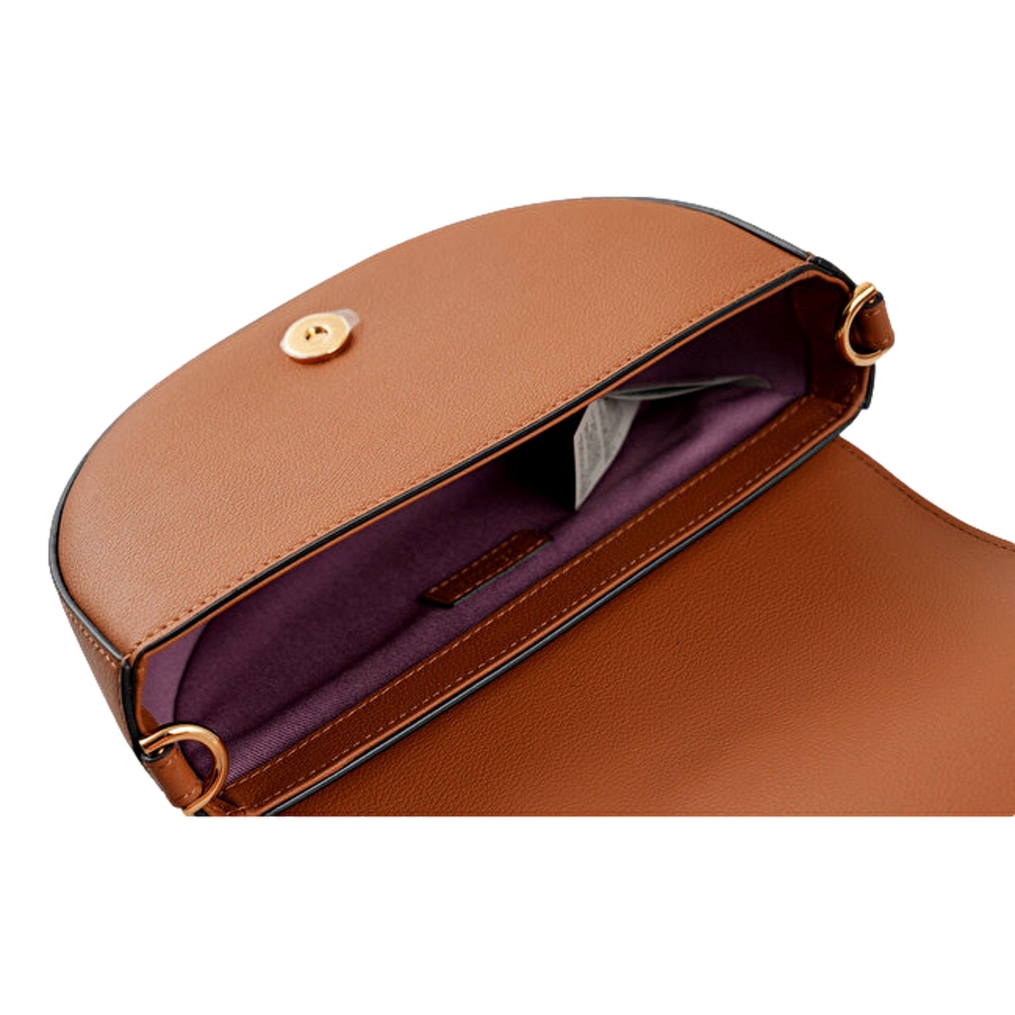 Versace Half-Moon La Medusa Vitello Leather Summer Nude Brown Crossbody Handbag