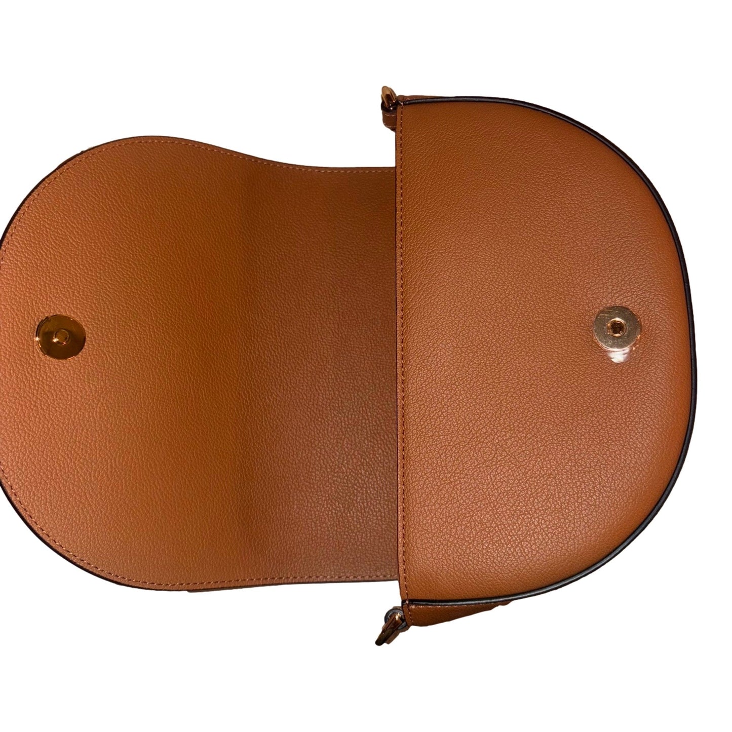 Versace Half-Moon La Medusa Vitello Leather Summer Nude Brown Crossbody Handbag