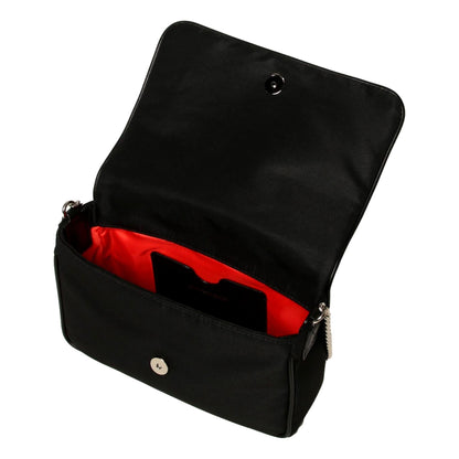 Alexander McQueen Small Black Nylon Skull Shoulder Bag