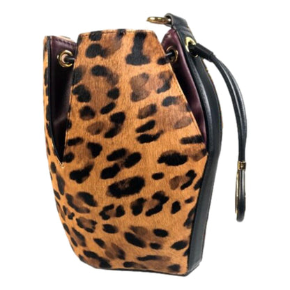 Alexander McQueen The Bucket Bag Leopard Print Pony Hair