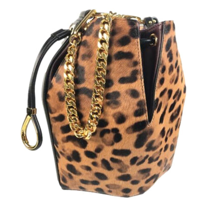 Alexander McQueen The Bucket Bag Leopard Print Pony Hair