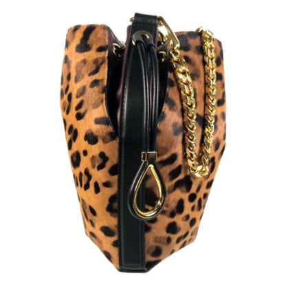 Alexander McQueen The Bucket Bag Leopard Print Pony Hair
