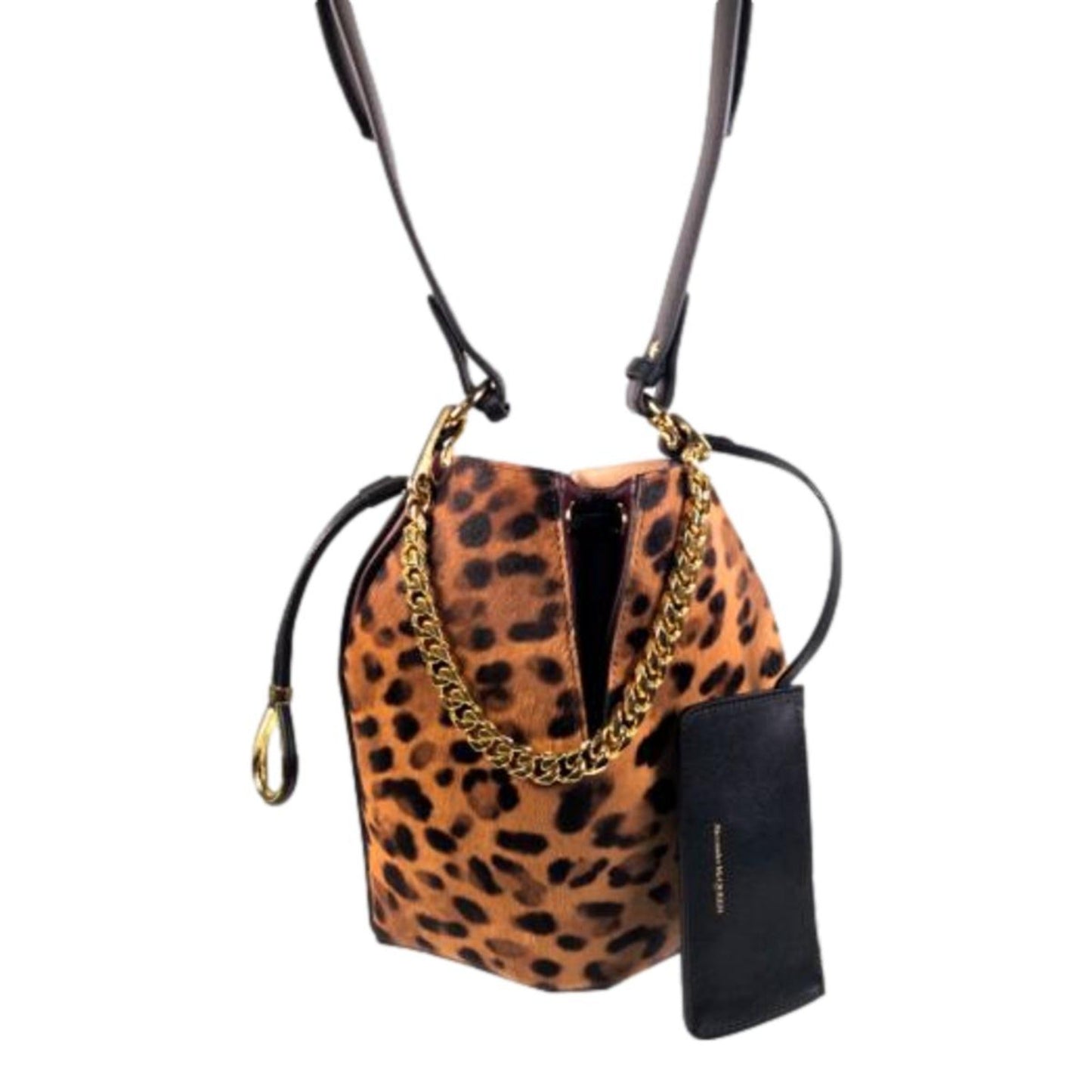 Alexander McQueen The Bucket Bag Leopard Print Pony Hair