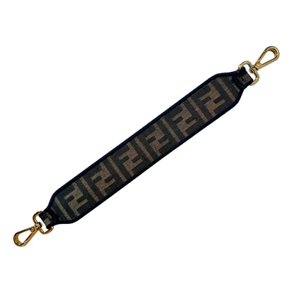 Fendi Roma Amor Embroidered Zucca Canvas Brown Mini Strap