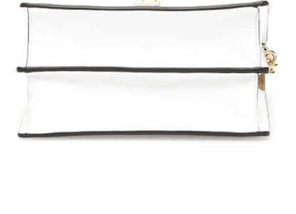 Fendi Kan I White Multi Color Flowers Leather Chain Bag