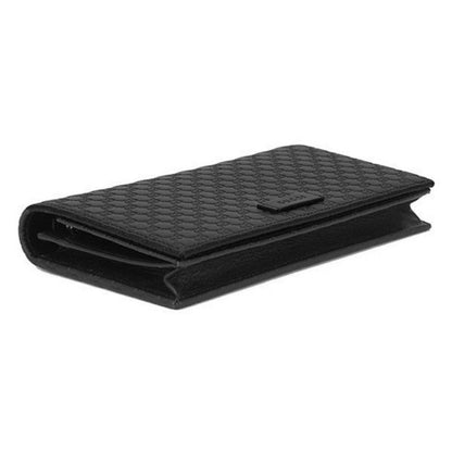 Gucci Microguccissima GG Logo Black Leather Wallet Crossbody Handbag