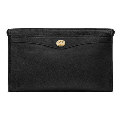 Gucci Morpheus Black Fluffy Calf Leather Cosmetic Pouch Bag