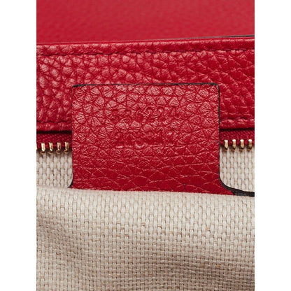 Gucci Soho Disco GG Tassel Chain Crossbody Flap Leather Bag Red