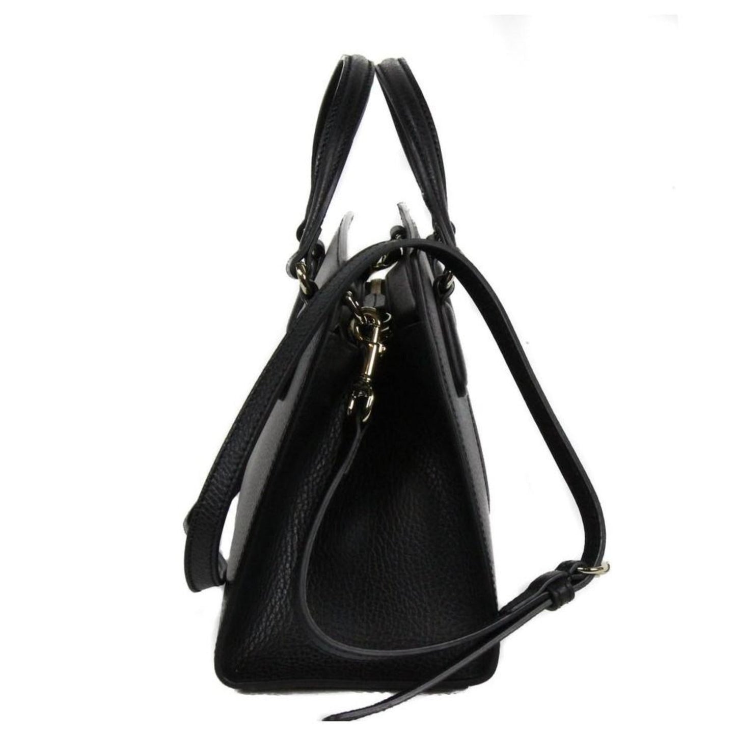 Gucci Soho Leather Structured Small Tote Crossbody Bag Black