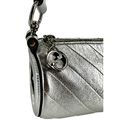 Gucci Blondie Mini Shoulder Bag in Metallic Silver Leather