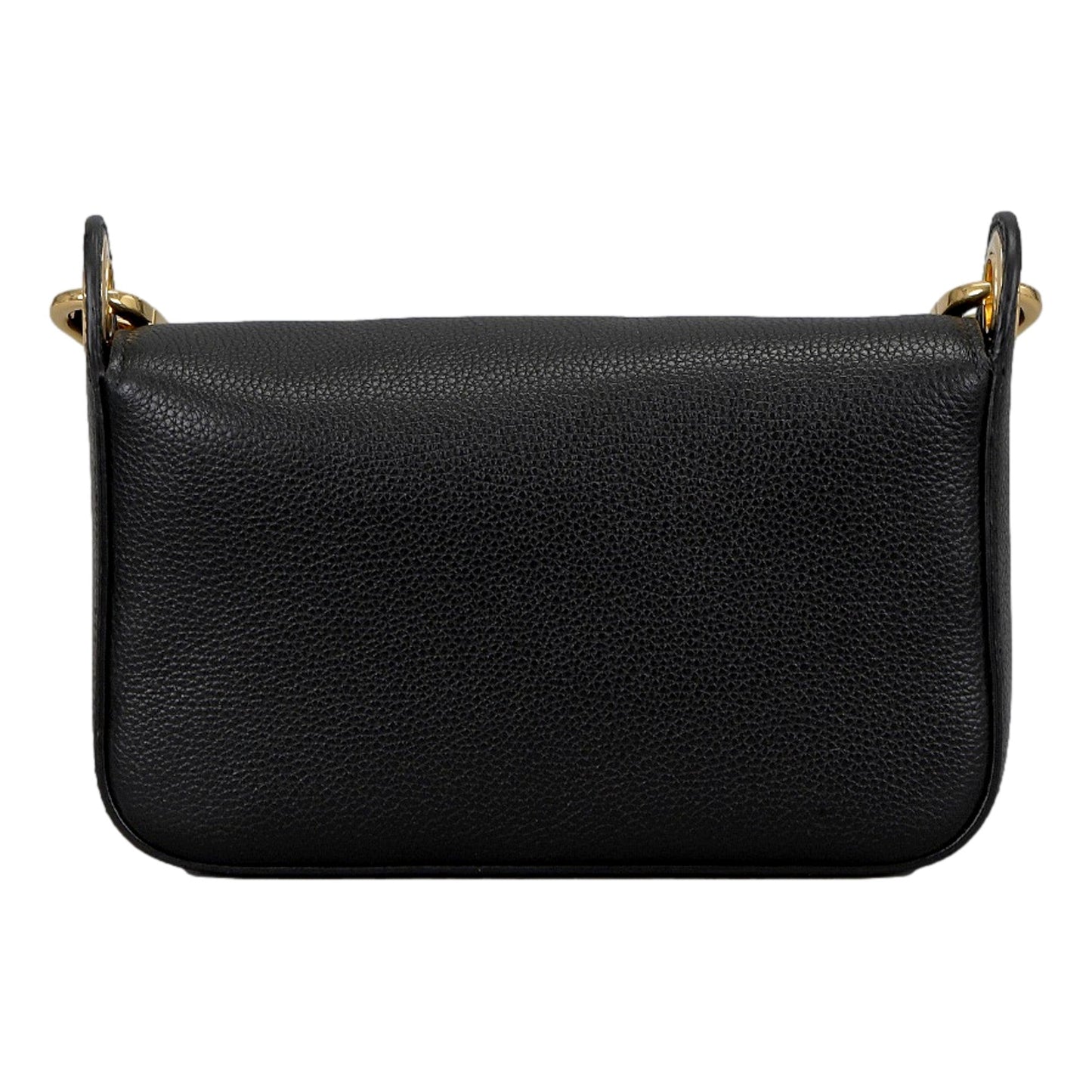 Prada Milano Black Small Leather Crossbody Bag Web Stripe Strap