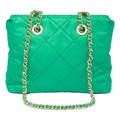 Prada Re-Edition Menta Green 1995 Chaîne Re-Nylon Tote Bag