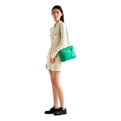 Prada Re-Edition Menta Green 1995 Chaîne Re-Nylon Tote Bag