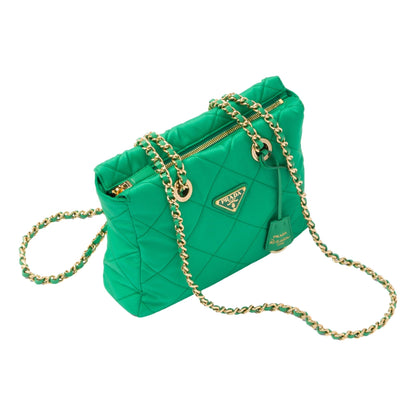 Prada Re-Edition Menta Green 1995 Chaîne Re-Nylon Tote Bag