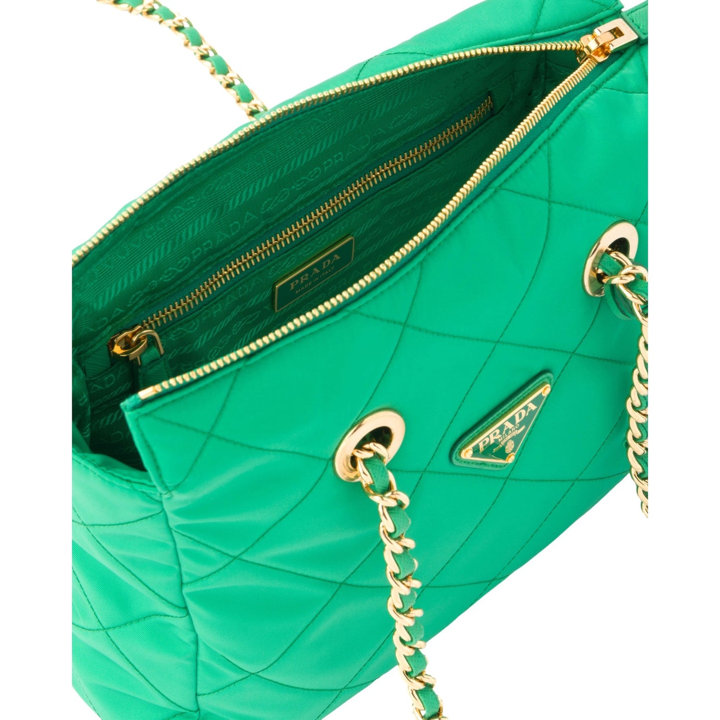 Prada Re-Edition Menta Green 1995 Chaîne Re-Nylon Tote Bag