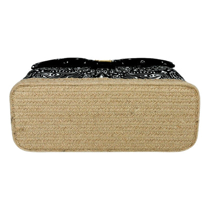 Saint Laurent Loulou Black Paisley Quilted Cross Body Bag