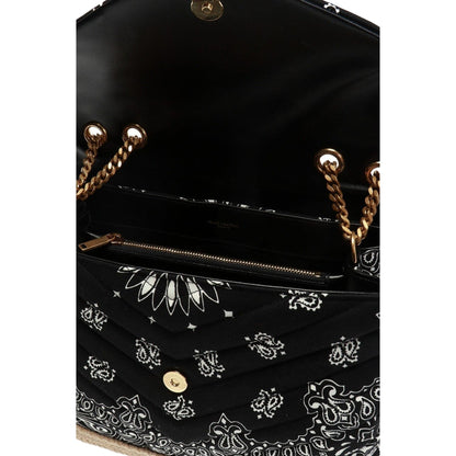 Saint Laurent Loulou Black Paisley Quilted Cross Body Bag