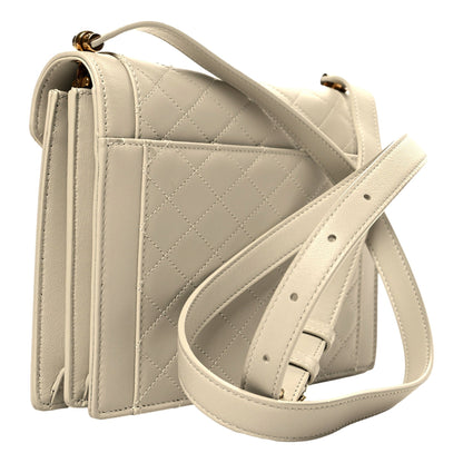 Saint Laurent Gabby Quilted Ivory Crema Lambskin Shoulder Bag