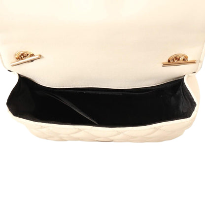 Versace La Medusa Nappa Quilted Beige Leather Chain Small Crossbody Bag